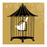 Birdcage Silhouette I Print by Erica J. Vess