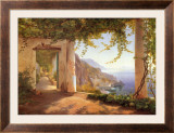 View to The Amalfi Coast Art by Carl Frederic Aagaard