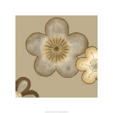 Pop Blossoms in Neutral II Giclee Print by Erica J. Vess