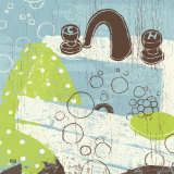 Bathroom Bubbles I Poster