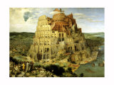 Babels tårn, ca. 1563 Plakater av Pieter Bruegel the Elder