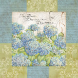 Flowers on Blue I Prints by Tim Coffey
