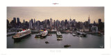 Linienschiffe am New York-Terminal Kunstdrucke von Philip Plisson