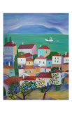 Greek Houses Posters by Mary Stubberfield