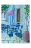 Greek Taverna Arte por Mary Stubberfield Greek Taverna Arte por Mary Stubberfield
