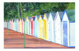 Beach Huts in Devon Posters by Mary Stubberfield