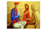 Musician with Women Posters by Sukhpal Grewal