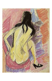 Sceated Nude from the Back Posters par Ernst Ludwig Kirchner