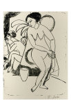 Naked Girl in the Studio Affiche par Ernst Ludwig Kirchner