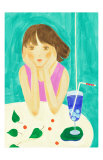 Soda Pop and a Girl in a Turquoise Afternoon Affiche par Hiromi Taguchi