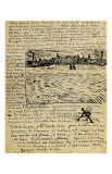 Sketch of Summer Evening in Arles in a Letter to Emile Bernard Giclée-Druck von Vincent van Gogh