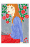 Girl in Rose Garden Poster by Hiromi Taguchi