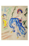 Dancer with a Blue Skirt Art by Ernst Ludwig Kirchner