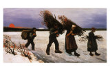 Wood Gathers in the Snow reproduction procédé giclée par Vincent van Gogh