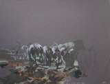 Meute de chiens Collectable Print by Henri Aguiella
