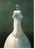 Fowl with Pearls Stretched Canvas Print by Michael Sowa