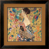 Donna con Ventaglio Prints by Gustav Klimt