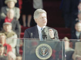 President Bill Clinton Delivers His First Inaugural Address, January 20, 1993 Photographic Print