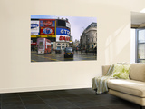 Commercial Signs on Buildings, Piccadilly Circus, London, England Wall Mural