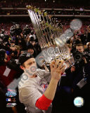 Chase Utley With World Series Trophy Photo