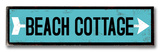 Beach Cottage arrow Wood Sign