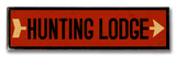 Hunting Lodge arrow Wood Sign