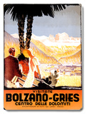 Visitate Bolzano-Gries Wood Sign