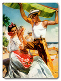 Mexico Senorita Sea Shell Beach Wood Sign