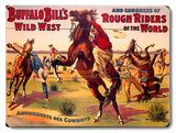 Buffalo Bill's Amusements Des Cowboys Wood Sign