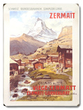 Swiss Alps Zermatt Matterhorn Wood Sign