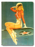 Army Air Force Pin Up Girl Cartel de madera Army Air Force Pin Up Girl Cartel de madera