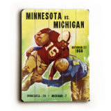 University of Minnesota VS University of Michigan Wood Sign