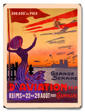 French Aviation Week Air Show Wood Sign