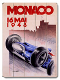 1948 Monaco Grand Prix Wood Sign 1948 Monaco Grand Prix Wood Sign