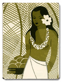 Hawaii Woman Wood Sign