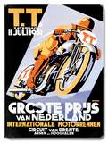 Dirt Track TT Motorcycle Racing Wood Sign
