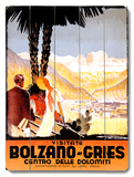 Visitate Bolzano-Gries Wood Sign