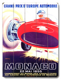 1955 Monaco F1 Grand Prix Wood Sign