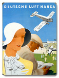 Deutsche Lufthansa Airline Wood Sign