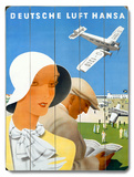 Deutsche Lufthansa Airline Wood Sign