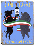 Cane Pazzo Wood Sign
