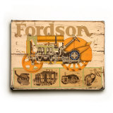 Fordson Tractor Poster Wood Sign