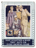 Hart Schaffner and Marx Cartel de madera