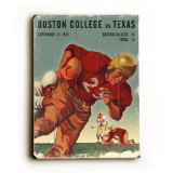 Boston College VS University of Texas Wood Sign