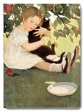Children's Kitty and Cream Wood Sign