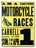 Carrell Speedway Wood Sign