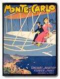 Monte Carlo Air Show Aviation Wood Sign