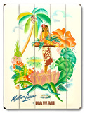 Matson Lines Tropical Fruit Platter Wood Sign