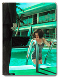 Caribbean Motel Poolside Pin Up Girl Wood Sign