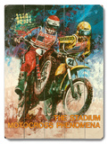 Honda Stadium Motocross Phenomena Wood Sign